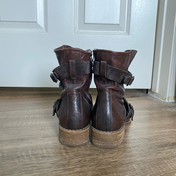 ***SOLD***Paul Green Brown Moto Boots - Picture 2 of 4